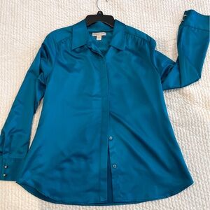 Coldwater creek blue button up blouse